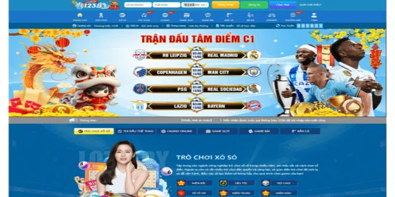 Giao diện nổi bật của app 123b dành cho người chơi
